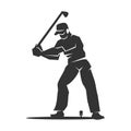 Golf logo. Man Golfing logo. golfer logo. Icon Illustration Brand Identity