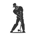 Golf logo. Man Golfing logo. golfer logo. Icon Illustration Brand Identity