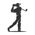 Golf logo. Man Golfing logo. golfer logo. Icon Illustration Brand Identity