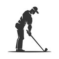 Golf logo. Man Golfing logo. golfer logo. Icon Illustration Brand Identity