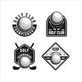 Golf Logos Tournament Vector Collections championship logo Royalty Free Stock Photo