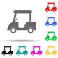 golf machine multi color style icon. Simple glyph, flat vector of transport icons for ui and ux, website or mobile application Royalty Free Stock Photo