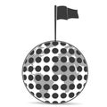 Golf Planet with flag Royalty Free Stock Photo