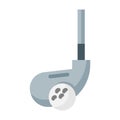 Golf play icon in flat style vector Royalty Free Stock Photo