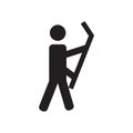 Golf Player Hitting icon vector sign and symbol isolated on white background, Golf Player Hitting logo concept Royalty Free Stock Photo