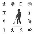 Golf Player icon. Detailed set of athletes and accessories icons. Premium quality graphic design. One of the collection icons for Royalty Free Stock Photo