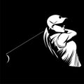 Golf player icon logo Royalty Free Stock Photo