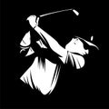 Golf player icon logo Royalty Free Stock Photo