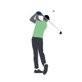 Golf player logo solated vector