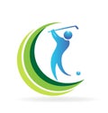 Golf player logo