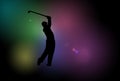 Golf Player Silhouette Royalty Free Stock Photo