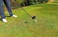 Golf player at the tee, Andalusia, Spain Royalty Free Stock Photo