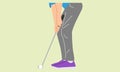 Golf player vector flat illustration Royalty Free Stock Photo