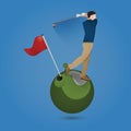 golf player. Vector illustration decorative background design Royalty Free Stock Photo