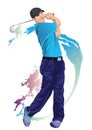 golf player. Vector illustration decorative design Royalty Free Stock Photo