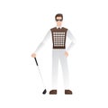 golf player. Vector illustration decorative design Royalty Free Stock Photo