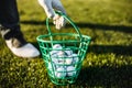 Man playing golf on a golf course in the sun