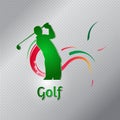 Golf players club, golf tournament and championship logo Royalty Free Stock Photo