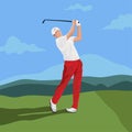 Golf players Vector illustration Royalty Free Stock Photo