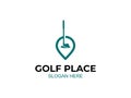 Golf Point Logo Template, Golf Place Logo