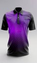 Polo shirt jersey 3d designed, front view ad mockup, isolated on a white and gray background