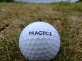 Golf practice ball Royalty Free Stock Photo