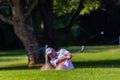 Golf Professional Richard Sterne Swinging