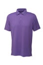 Golf purple tee shirt for man or woman Royalty Free Stock Photo