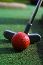 Golf putter and Ball Royalty Free Stock Photo