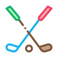 Golf Putters Ball Icon Vector Outline Illustration Royalty Free Stock Photo