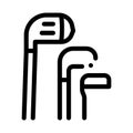 Golf Putters Icon Vector Outline Illustration Royalty Free Stock Photo