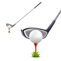 Golf Realistic Set Royalty Free Stock Photo