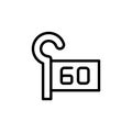 Golf, score, table concept line icon. Simple element illustration. Golf, score, table concept outline symbol design from golf set