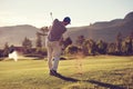 Golf shot man Royalty Free Stock Photo