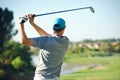 Golf shot man Royalty Free Stock Photo