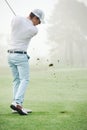 Golf shot man Royalty Free Stock Photo