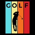 Golf silhouette sport activity vector graphic