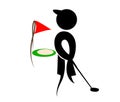 Golf Silhouettes Vector Royalty Free Stock Photo