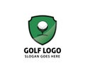 Golf sport course field community championship league vector logo design Royalty Free Stock Photo