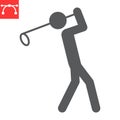 Golf sport glyph icon