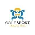 golf sport logo with the letters GH