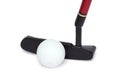 Golf stick and ball Royalty Free Stock Photo