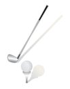 Golf stick and ball Royalty Free Stock Photo