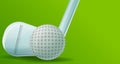 Golf stick ball concept banner, cartoon style Royalty Free Stock Photo