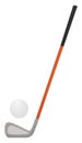 Golf stick an a ball, illustration, vector Royalty Free Stock Photo