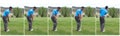 Golf swing combo Royalty Free Stock Photo