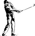 The Golf Swing Pose Royalty Free Stock Photo