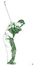 The Golf Swing Pose Royalty Free Stock Photo