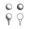 Golf Tee and ball Icon Royalty Free Stock Photo