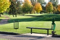 Golf Tee Box and Bench Royalty Free Stock Photo